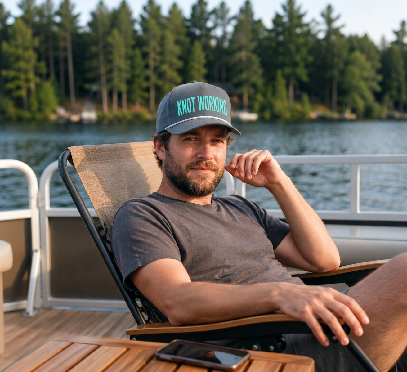 Knot Working Nautical Boating Hat Knot Working nautical boating hat — lifestyle photo