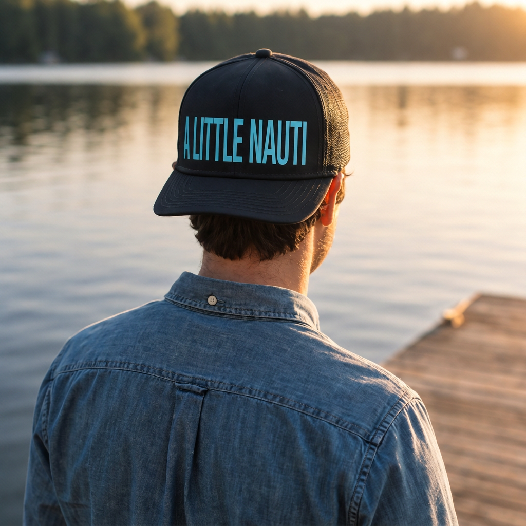 A Little Nauti Nautical Boating Hat A Little Nauti nautical boating hat — lifestyle photo