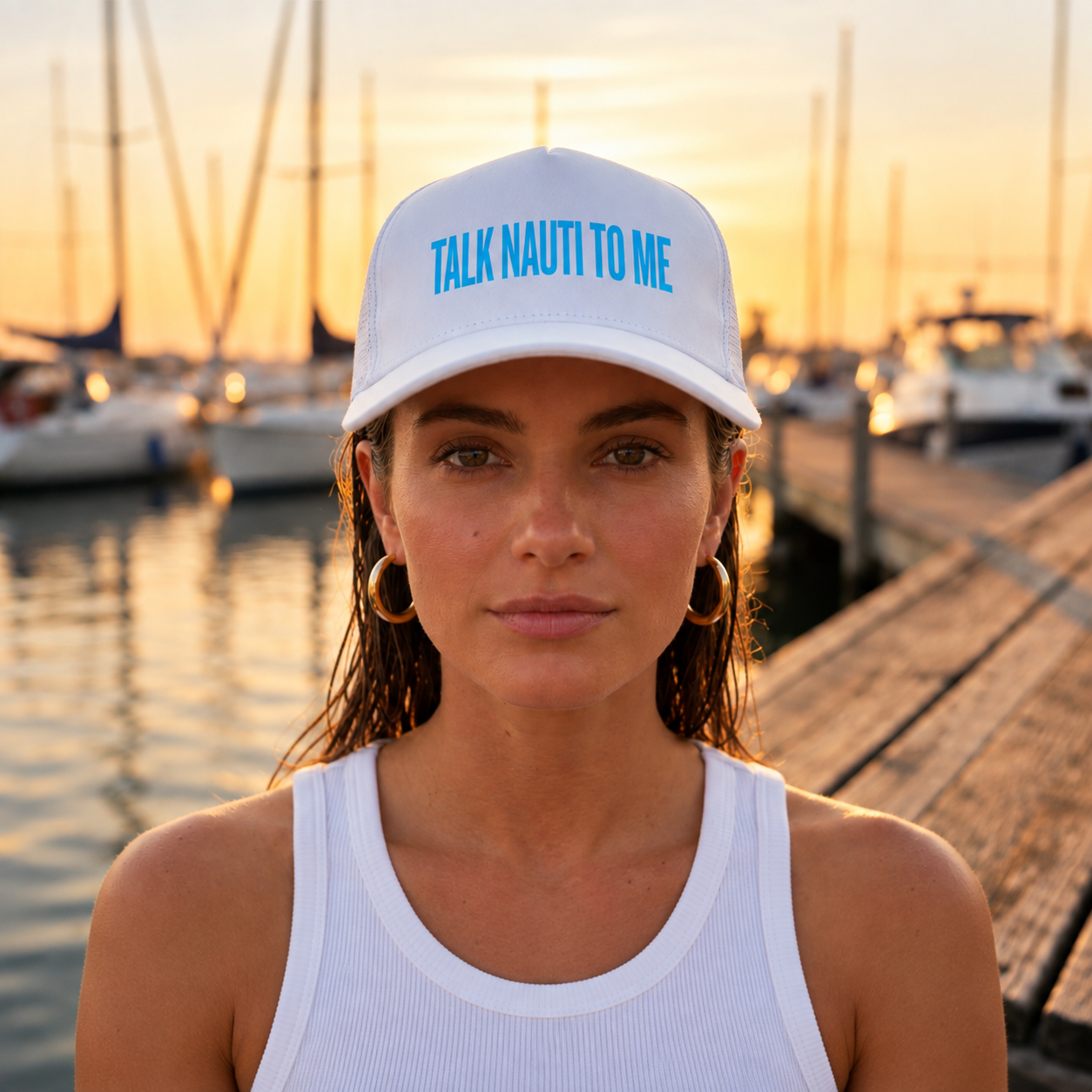 Talk Nauti To Me Lake Hat Talk Nauti To Me lake hat — lifestyle photo