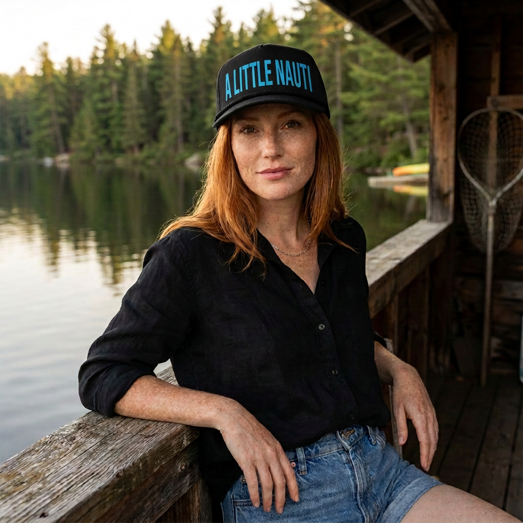 A Little Nauti Nautical Boating Hat A Little Nauti nautical boating hat — lifestyle photo