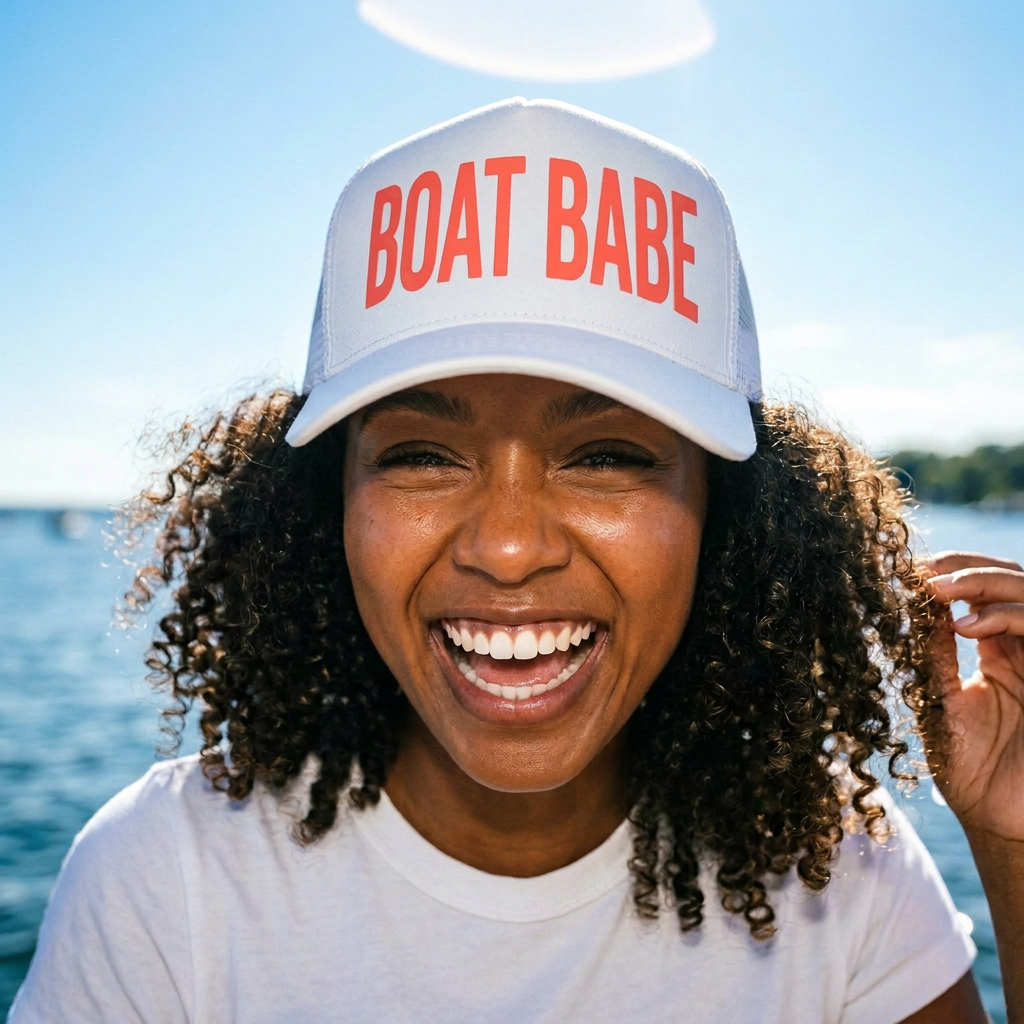 Boat Babe Lake Hat Boat Babe lake hat — lifestyle photo