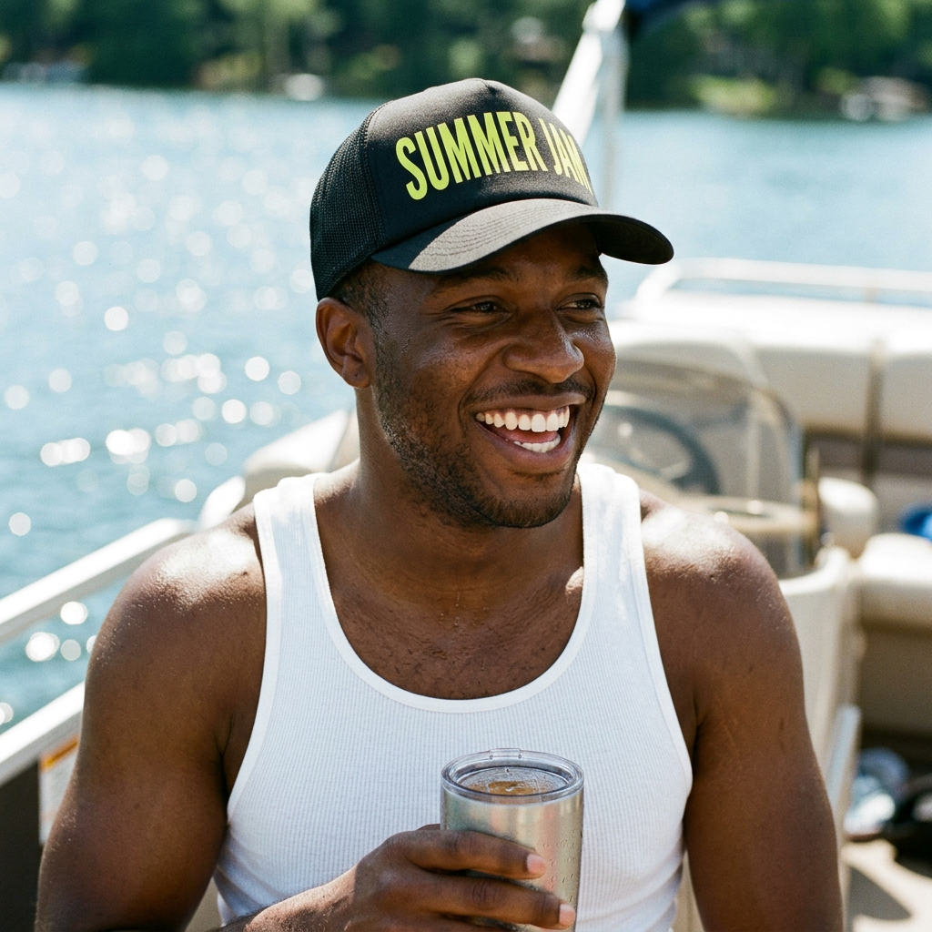 Summer Jam Nautical Boating Hat Summer Jam nautical boating hat — lifestyle photo