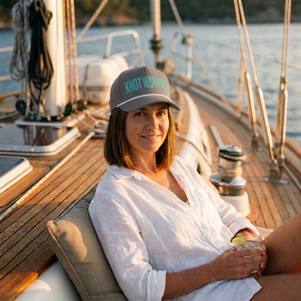 Knot Working Nautical Boating Hat Knot Working nautical boating hat — lifestyle photo