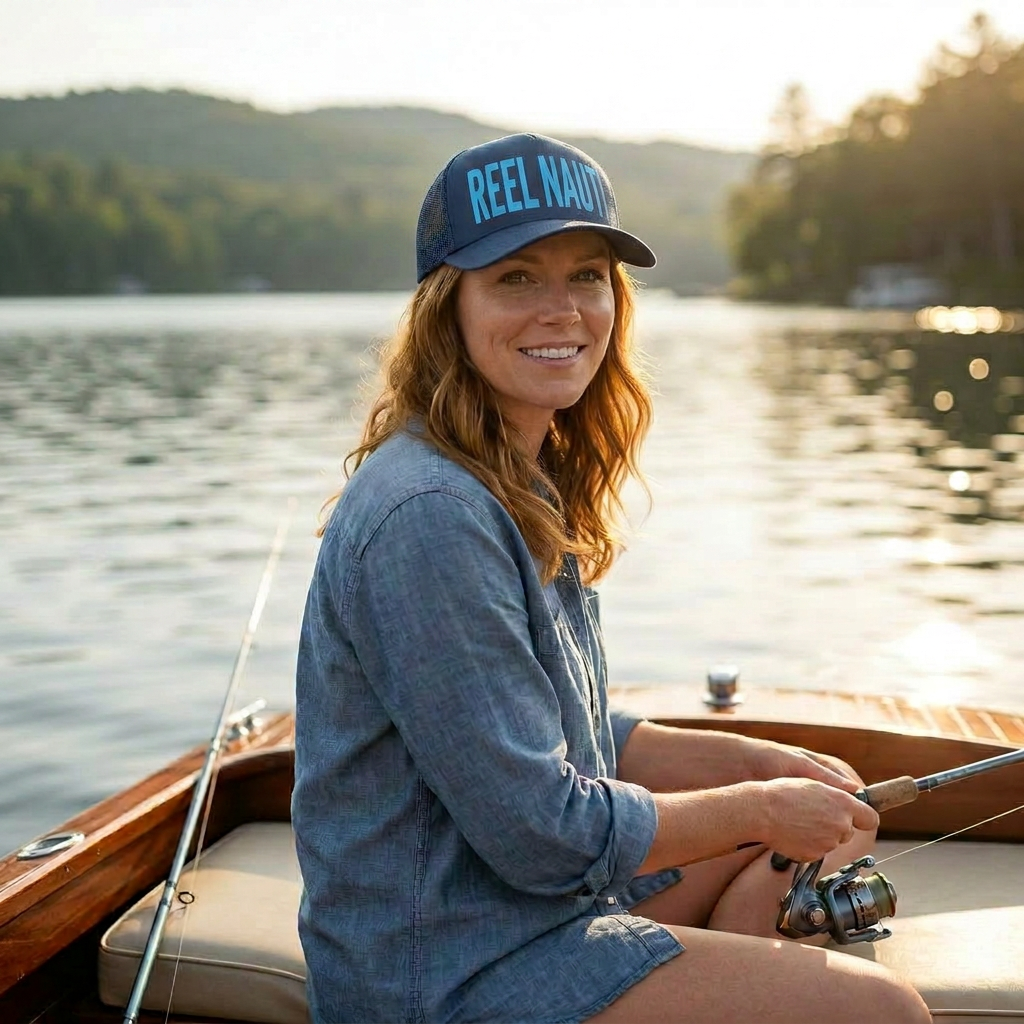 Reel Nauti Nautical Boating Hat Reel Nauti nautical boating hat — lifestyle photo